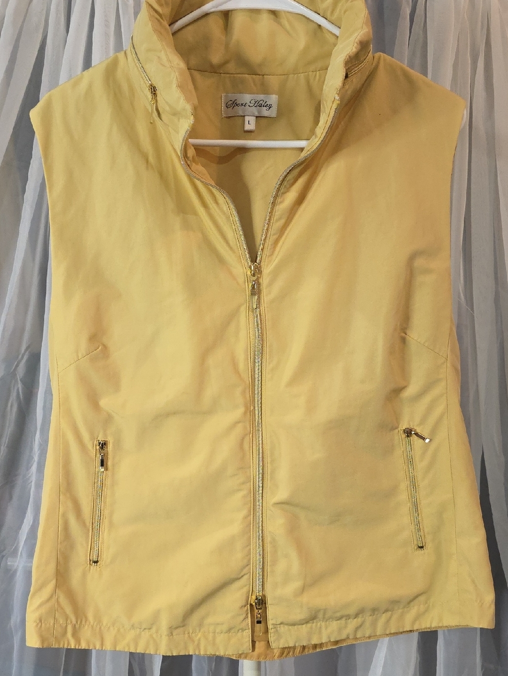 #255 Sport Haley Lightweight Yellow Zip-Front Vest
